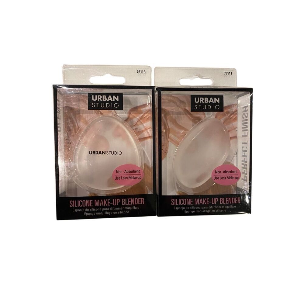 Urban Studio Silicone Makeup Blender Lot Of 2 Non Absorbent NIB Set Cosmetics